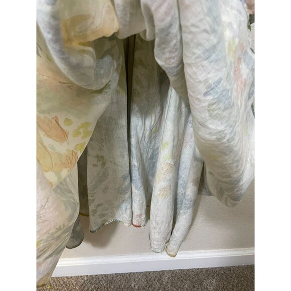 Ted Baker London Dress Sz 3 EU 40 US 6-8 Devero Floral Belted Tiered Linen Maxi - Picture 8 of 12